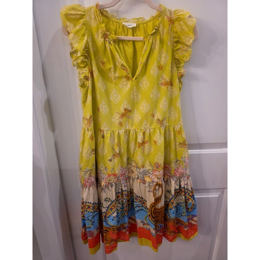 A LOVES A Cottagecore Tiered Flutter Sleeve Mini Dress Size‎ Medium